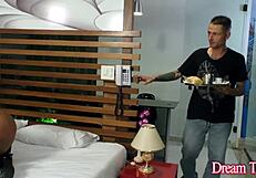 Hot Trans Slut Bianca Reis Blows Two Cocks Eagerly