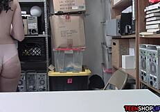 non-working pornstar caught shoplifting on hidden cam by lp officer sucking big cock missionary