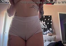 Tight Leggings Cameltoe Teasing Pussy Masturbation Revealed!