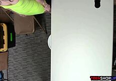 non-working pornstar caught shoplifting on hidden cam by lp officer sucking big cock missionary