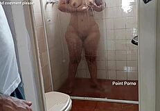 My stepmom always showers with the door open so I can spy her naked