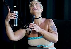 Naked blonde gets massage after regretting promised all-night fuck with just joana on sheer red