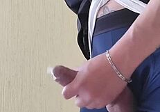 Would You Stroke This Monster Cock Closeup in Public Outdoor Exhibitionist Handjob? 