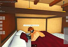 ROBLOX Demon Girl's Big Ass and Tits Punished Hard in Garage!
