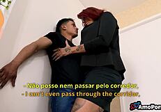 finally fucked my friend's busty redhead milf mother-in-law