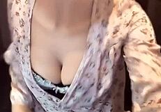 ladyboy and bitch masturbate in solo crossdressing homemade video