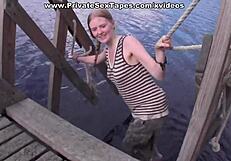 naughty amateur couple in costumes n lingerie play wild outdoor fuck games 😈💦 who wins? 