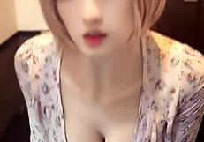 ladyboy and bitch masturbate in solo crossdressing homemade video
