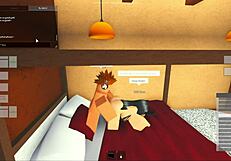 ROBLOX Demon Girl's Big Ass and Tits Punished Hard in Garage!