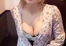 ladyboy and bitch masturbate in solo crossdressing homemade video