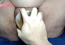ssbbw slut gets hardcore fucked with dildo fisting her fat hairy pussy