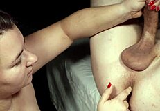 wife milks husbands prostate with expert morning handjob massage asmr!