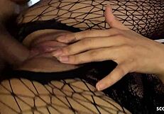i couldn't resist this small japanese flexible teen's tight fishnet body during our intense massage parlor session