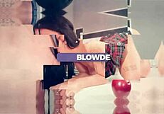 my hot blonde gf's first sloppy deepthroat blowjob and footjob pov