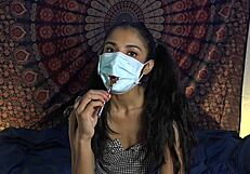 unmasks for deep cock lick
