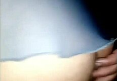husband dresses as woman arousing wife for double headed dildo bent over assfucking creampie play