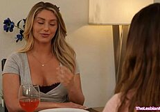 Blonde Brunette Lesbian Lawyer Performs Beaver Licking Kissing Muff Diving Tribbing On Petite 18+ Client In 69 Sucking Tits Masturbation Session