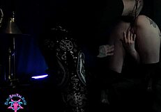 Bleubrutalrose Wiccan Goth Milf Pawg In Heels Does Interracial French Couple Fetish Bbc Blowjob Deepthroat Ass Worship Lick Ball Sucking With Pentagrams Occult Dark Horny Sex