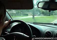 Blonde Stepdaughter Jerks Stepdad's Monster Cock with Her Soft Hands