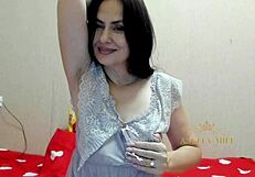 wanna sniff tits armpits of homemade russian mature milf cougar angela with saggy tits shaved pussy lingerie dancing that smells like pure sex