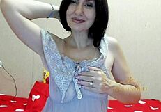 wanna sniff tits armpits of homemade russian mature milf cougar angela with saggy tits shaved pussy lingerie dancing that smells like pure sex
