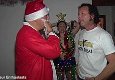 Italian Milf Orgy Delivers Double Penetration Squirting Cum in Mouth Christmas Feast