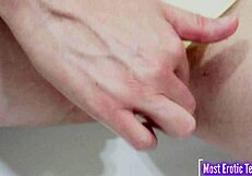 She soaks panties by pool then squirts wet pussy close-up in full piss movie