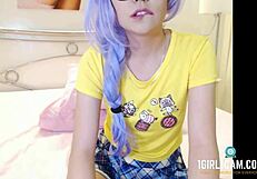 Emmy's Asian camgirl show explodes with small tits fun!