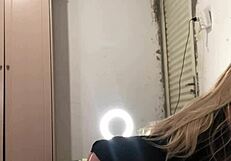 Wife Leaves Me POUNDING Petite STEPDATUGHTER's Tight ASS with Sex Toy Doll