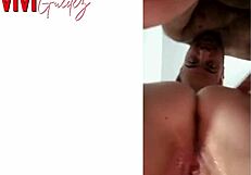 Beautiful Brunette Nympho Perky Ass Smooth Pussy Nerdy Face Massage Craving