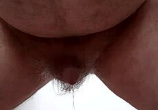 Mature amateur Rustyas1 pisses solo exposing small cock for watching friends