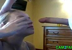 Hey check this blonde teen webcam girl's hot blowjob facial cumshot