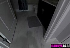 Old daddy pounds shaved teen stepdaughter pussy in hardcore taboo fuck