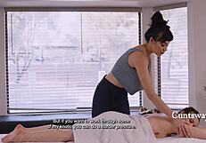 Alison Rey's naked massage turns into lesbian scissoring cunt lick orgasms with brunette