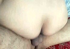 oh man that muslim wife rides cowgirl with handjob moaning loud as arab homemade couple fucks her pussy deep