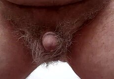 Mature amateur Rustyas1 pisses solo exposing small cock for watching friends