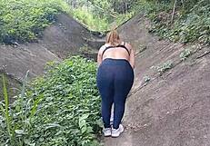 ever watched a busty latina flash huge tits and ass outdoors?