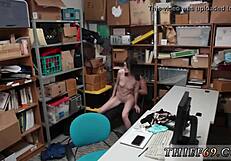 y amateur emo teen suspect caught and fucked hard by store cop