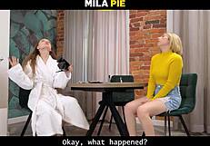 hey our busty russian friend joins for some kinky rimming and wild threesome sex