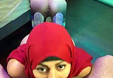 mia niqab shakes pretty ass in homemade mirror for husband