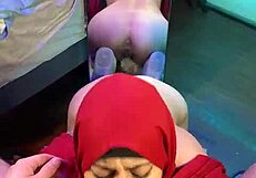 mia niqab shakes pretty ass in homemade mirror for husband