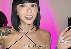 Young Colombian Luna Vitaler Fucks Duvan Saray In Car On Public Roads!