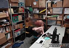 y amateur emo teen suspect caught and fucked hard by store cop