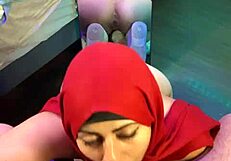 mia niqab shakes pretty ass in homemade mirror for husband