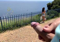 dude in mountains, flash that huge cock so this skinny teen babe can suck and make you cum pov?
