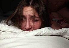 ever wonder how a russian cutie like her rides her boyfriend's cock wildly on the bed screaming for more