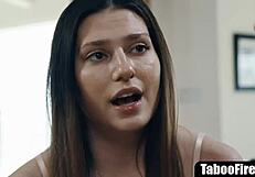 Stepmom and Stepdaughter Take Stepuncle's Huge Cock Threesome!