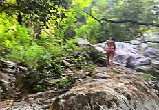 Mi Mejor Amigo Fucks Me Outdoor in Colombian Jungle River
