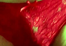 sexy mexican babe dances in red lace panties and bra with dildo tease