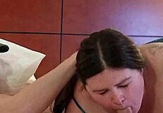 bbw with big ass and natural tits gives monster cock deepthroat blowjob compilation